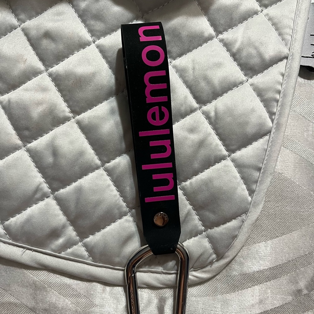 lululemon athletica Black and Pink Keychain NEW!